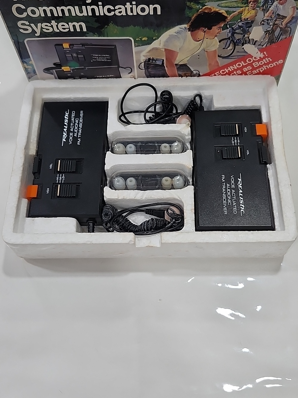 VINTAGE REALISTIC VOICE-OPERATED TWO-WAY AUDIONIC COMMUNICATION SYSTEM